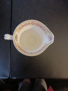 Ivory Creamer with Pink Border and Flowers, Made in USA - Picture 1 of 6