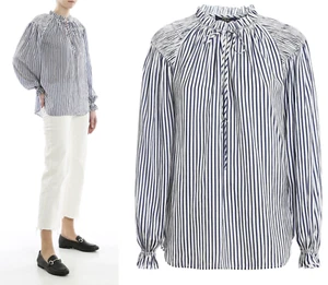 Polo Ralph Lauren Caddy Jabot Blouse Haut Frill Chemise T-Shirt à Volants S - Picture 1 of 22