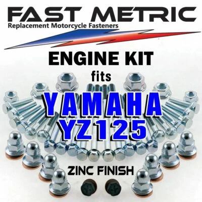'94-'22 Yamaha YZ125 Engine Rebuild Bolt Kit | FACTORY style ZINC Fasteners - Image 1 of 4