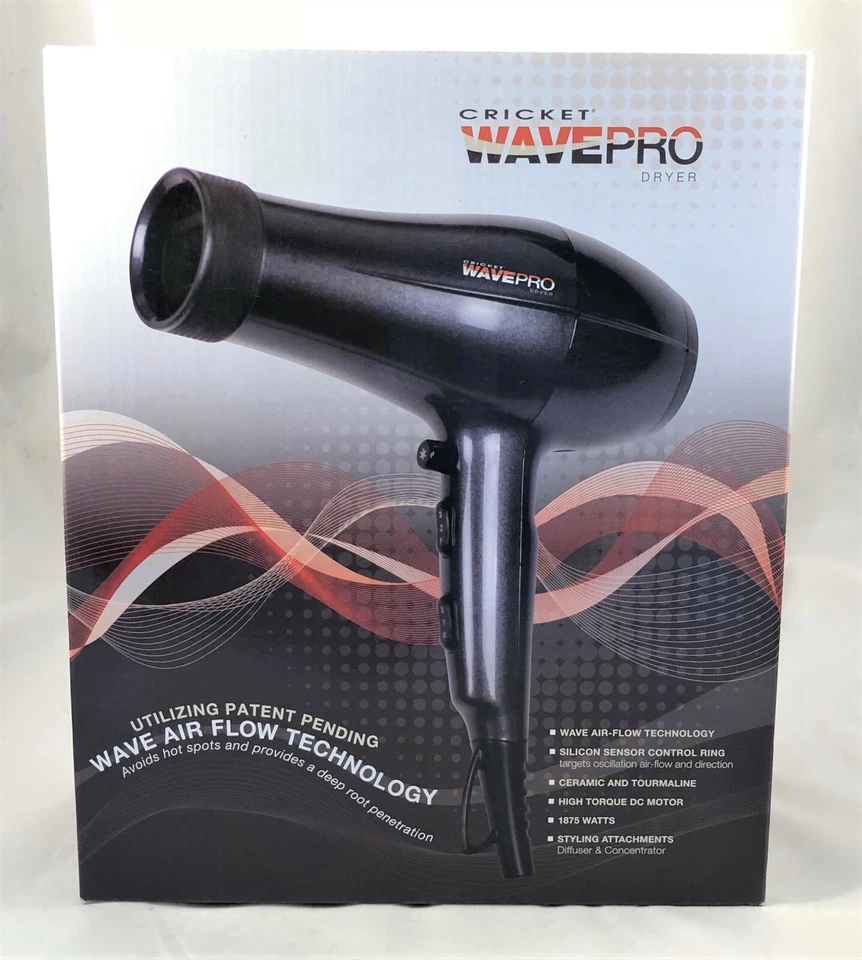CRICKET WavePro Hair Blow Dryer w/ Oscillating Air Flow technology 1875W *NEW - Image 1 of 4