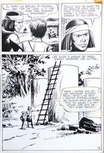 "YATACA Fils-du-Soleil" BD dessin original de Ferdinando TACCONI (1922-2006) - Picture 1 of 3