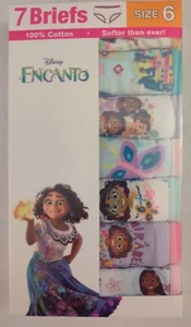 Disney Encanto Girls' 7 Pack Character Briefs Size 6, Days of the Week - Picture 1 of 6
