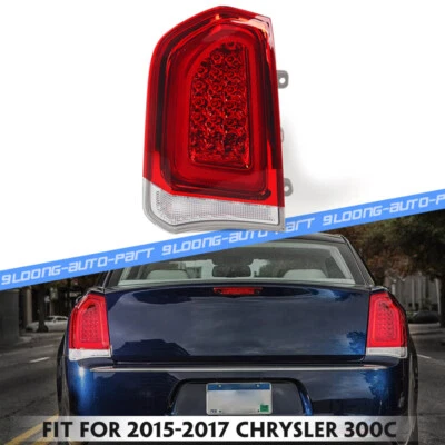 Chrome Trim Full LED Tail Light For 2015-2023 Chrysler 300 Brake Lamp Driver LH Foto 1 de 4