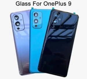 Cubierta de batería trasera de vidrio posterior para Oneplus 9/1+9 con lente y adhesivo para cámara - Imagen 1 de 8