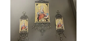 San Gennaro Di Napoli Set Wandteppich reine Baumwolle Ikonenbanner - Bild 1 von 8
