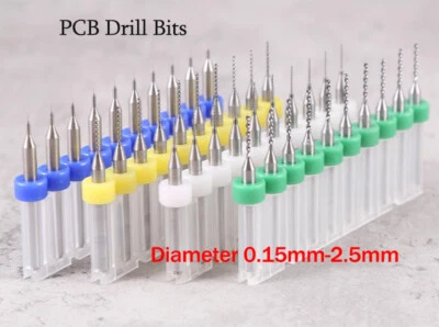 Tungsten Steel Carbide PCB CNC Micro Twist Drill Bits Milling 0.15 0.2mm - 2.5mm - Image 1 of 4