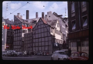 Copenhagen Denmark Gronnegade street scene Volkswagen 1963 Kodachrome 35mm slide - Picture 1 of 1