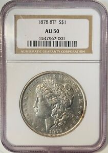 1878 8TF $1 Morgan Silver Dollar NGC AU 50