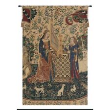 L'Ouie Hearing Organ Music Lady and the Unicorn European-Woven Tapestry Wall Art