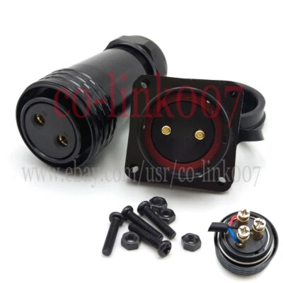 WEIPU SA28 2Pin Waterproof Connector Plug Socket IP67,Aviation Cable Connector - Image 1 of 4