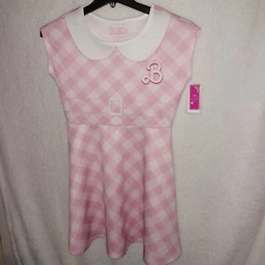 2023 Mattel Barbie Movie Girls Size XL Pink Gingham Dress (EC) - Picture 1 of 9
