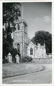 REAL PHOTOGRAPHIC POSTCARD OF CROWCOMBE CHURCH, (NEAR TAUNTON), SOMERSET - Picture 1 of 2