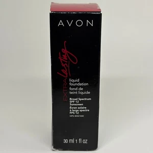 NEW Avon Extra Lasting Liquid Foundation SPF 12 NUDE E101 NOS 2013, 1 fl oz - Picture 1 of 2
