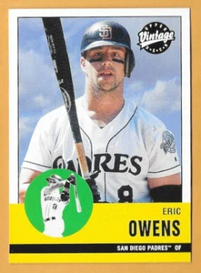 ERIC OWENS SAN DIEGO PADRES #296 - CUBIERTA SUPERIOR DE COLECCIÓN CASI NUEVO- COMO NUEVO 2001 - Imagen 1 de 2