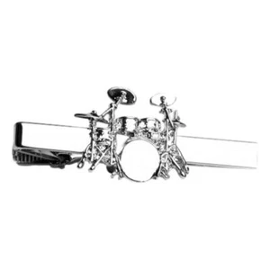 Drum Kit Silver-plated Tie Bar/Clip/Slide - Picture 1 of 1