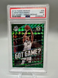 2019-20 Panini Mosaic Giannis Antetokounmpo Got Game? Green #25 PSA 9 Bucks - Picture 1 of 2