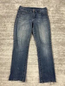 Code Bleu Jeans Womens 12 Blue Denim Medium Wash Straight Casual - Picture 1 of 13
