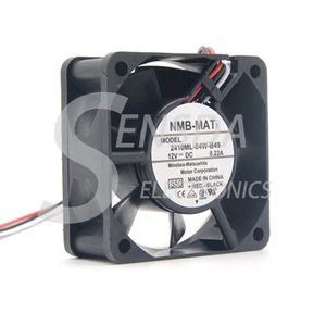 Ventilateur boîtier roulement à billes NMB 2410ML-04W-B49 6025 6CM 12V 0,22A 3-P 21,5CFM 4550RPM - Photo 1/5