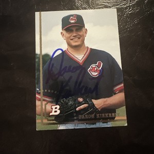1994 BOWMAN DARON KIRKREIT CLEVELAND INDIANS #495 Signed Autograph Baseball Card