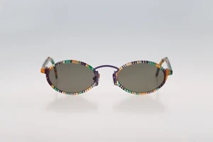 Robert Rudger 0760 120 24, Vintage 90s colorful small oval sunglasses women, NOS - Picture 1 of 10
