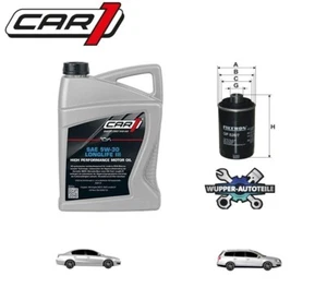 VW PASSAT 1.8 TSI ÖLFILTER + MOTORÖL 5L 5W-30 CAR1 LONGLIFE III (German Product) - Bild 1 von 1