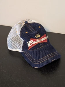 Budweiser Bierhut Krone Cord Netzrücken niedriges Profil Baseball Anheuser Busch - Bild 1 von 7