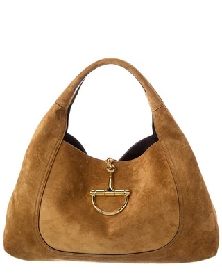 Gucci Softbit Maxi Bolso de Hombro de Gamuza para Mujer Marrón Os Foto 1 de 4
