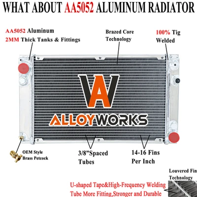 3 Row Aluminum Radiator For 1983-1990 PORSCHE 944 2.5L/2.7L NON-Turbo MT Foto 1 de 4