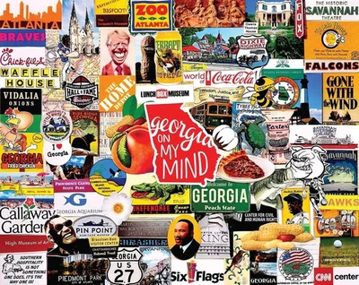 Rompecabezas White Mountain I Love Georgia - 1000 piezas rompecabezas comestibles Foto 1 de 4