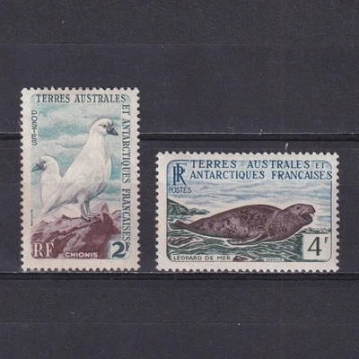 TAAF 1960, Sc# 16-17, part set, Sea fauna, MH - Image 1 of 2