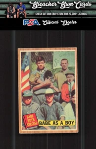 1962 Topps 135b Babe as a Boy Green Tint Creased - Picture 1 of 2