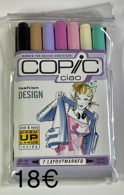 Copic Ciao Marker Set Fashion Design 7 Farben Set Neu mit OVP - Bild 1 von 3