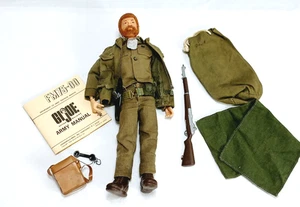 1964 GI Joe Modellino Barba Capelli Floccati Rosso--Pistola--Fucile--Etichetta Cane--Manuale - Foto 1 di 20