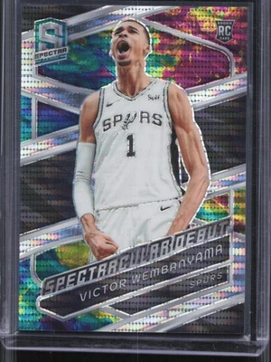 2023-24 Panini Spectra Victor Wembanyama #195 Rookie Celestial Prizm /125  - Image 1 of 2