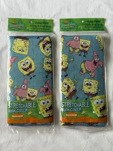 Sponge Bob Squarepants Stretchable Book Cover Nickelodeon Up To 8" X 10", New - Foto 1 di 3