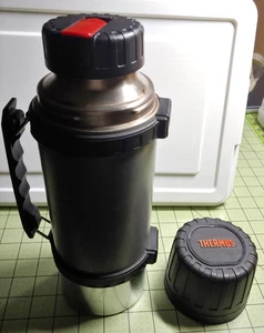 Thermoskanne Vakuumflasche Edelstahl 1Qt 1L Tragegriff Reisegriff - Bild 1 von 7