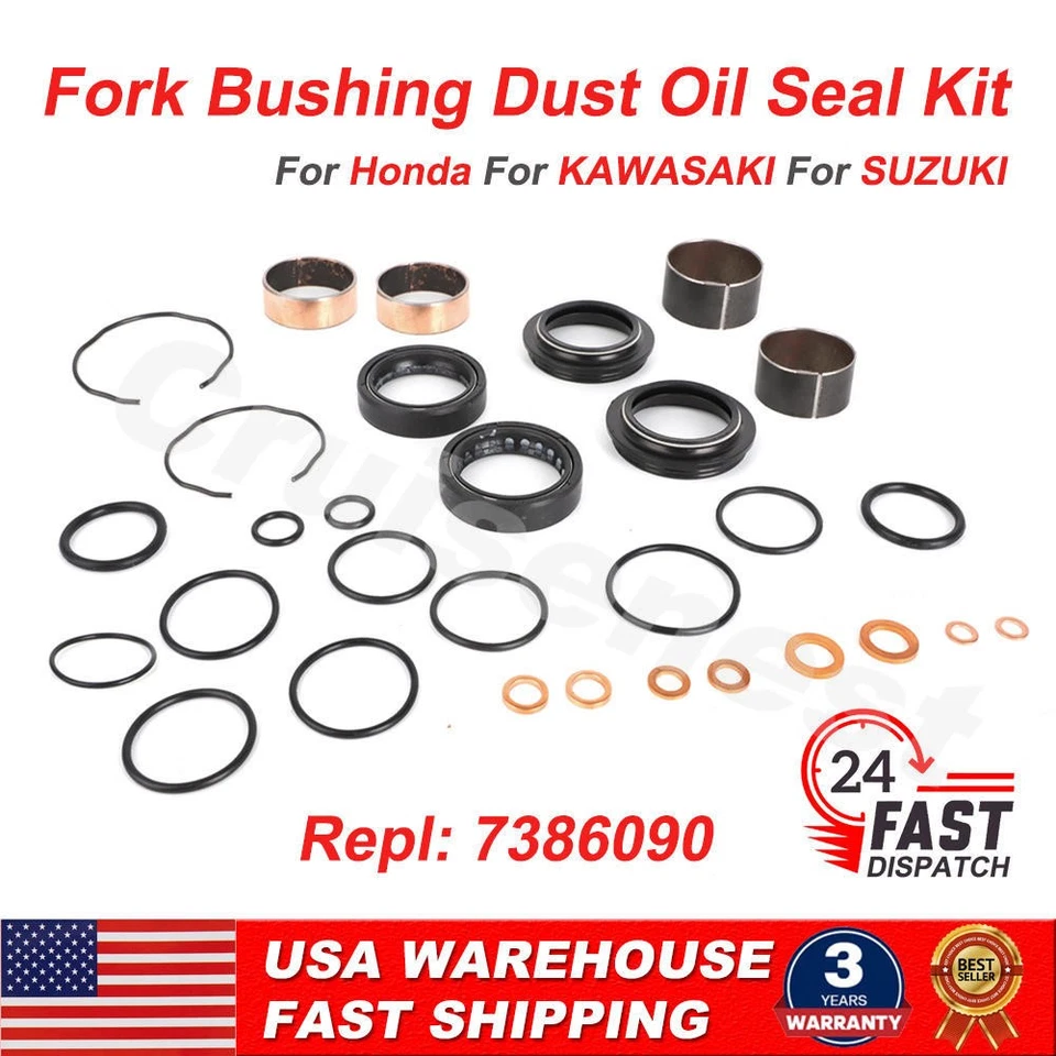 US For Honda VTX1300 GL1500 Goldwing 1988-2000 Fork Bushing Dust Oil Seal Kit Foto 1 de 4