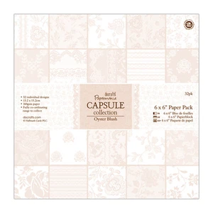 Papermania 6x6" scrapbooking paper capsule collection 32 sheets Oyster Blush - Picture 1 of 1