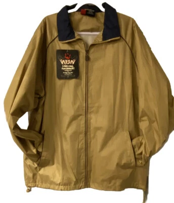 CHAQUETA VINTAGE DE BALONCESTO NBN GEAR talla XLARGE dorada con cremallera *NUEVA CON ETIQUETAS* Hip HOP Y2K Foto 1 de 4