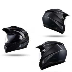 CASCO UFO MOTOCROSS ENDURO FUORISTRADA TRIAL QUAD OFFROAD MTB ARIES CON VISIERA - Foto 1 di 1