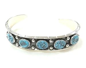 Navajo Indianer Kingman Türkis Handarbeit Armband von Reed Charley🇺🇸 - Bild 1 von 8