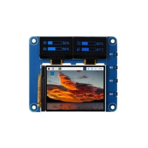 Raspberry Pi OLED/LCD MÜTZE an Bord 2 Zoll IPS LCD Hauptbildschirm & Dual 0,96 Zoll B - Bild 1 von 7