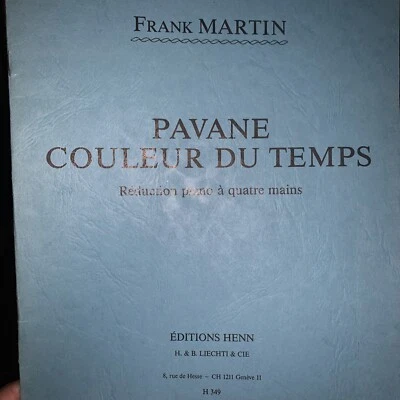 Frank Martin.  Pavane Couleur Du Temps Sheet Music - Image 1 of 4