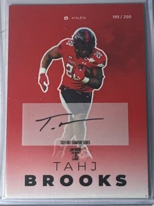 2024 ONIT Athlete - On Card AUTO #S16 Tahj Brooks 193/250 Texas Tech Red Raiders - Picture 1 of 2