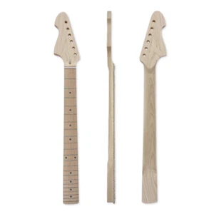 Mástil de guitarra izquierdo 22 trastes 25,5 pulgadas de repuesto para incrustación de puntos de cabeza estilo ST - Imagen 1 de 7