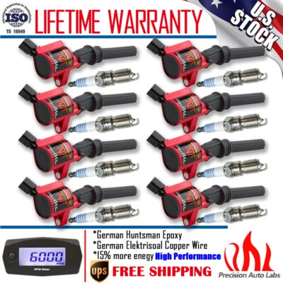 Tune-up Kit Spark Plugs and Coils Pack Set of 8 For Ford F150 250 4.6 5.4L DG508 - Image 1 of 4