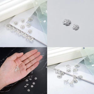 US 10 Stck. 925 Sterling Silber Herz Filigran Blumenform Perlenkappe Schmuckherstellung - Bild 1 von 16