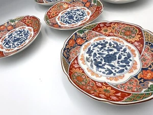 Set Of 5 VTG Chikusai Kiln Kakiemon Japanese Imari Hand-Painted 6.25" Plates - Picture 1 of 7
