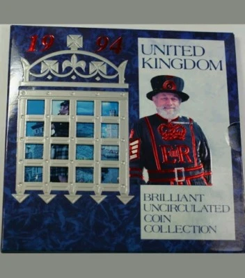 1994 United Kingdom Mint Set Brilliant Uncirculated UK Coins 8 Coins Total  - Image 1 of 3