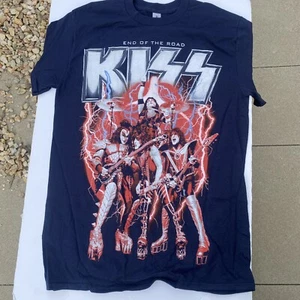 Small KISS 2023 End Of The Road World Tour Final 50 Shows T-Shirt Navy NWOT S - Picture 1 of 8